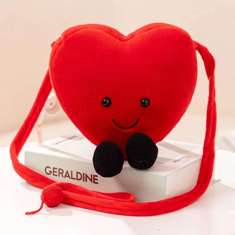 Jelly Cat 18cm Red Love Plush Doll Cute Companion Home Bedroom Ornaments Girl Holiday Gift Cat Interactive Toy Pet Supplies