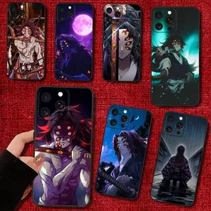 Demon Slayer K-Kokushibo Phone Case For iPhone17, 16e,16,15,14,13,12,11,Pro,X,XS,Max,XR,Plus,Mini Soft Black Cover