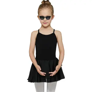 KF5-CGS31  Toddler Girls Ballet Dance Leotards Skirt Ballerina Ballet Outfit Dresses Camisole Puff Sleeve