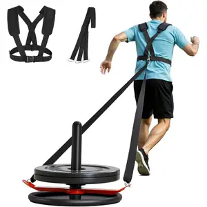 VEVOR Football Sleds and Chutes, Weight Sled, Football Training Pull Push Running Sled, Fitness Workout Sled Push Gym Equipment, Adjustable Height Handle, Compatible 1/2 in Weight PlatesVEVOR Super Brand Day