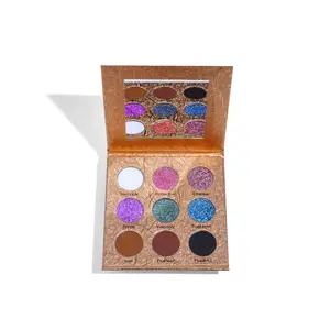 Adriana Nichole Cosmetics I AM EVERYTHING PALETTE All Shimmers Edition 9-pan Eyeshadow Palette with 6 Chameleon Pigments & 3 Matte Shades for Radiant Makeup
