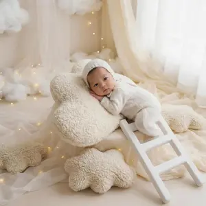 5-Piece Newborn Pose Props Set, Sky Theme Wooden Ladder Cloud Photography Props, Cute Baby Fashion Photo Accessories, Ideal for Newborn Photoshoots