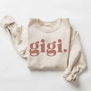 Gigi Mauve Heart Sweatshirt - Cute Gift For New Gigi - Mothers Day Gift - Boho Gigi Crewneck Sweater - Unisex Adult and Youth T-shirt