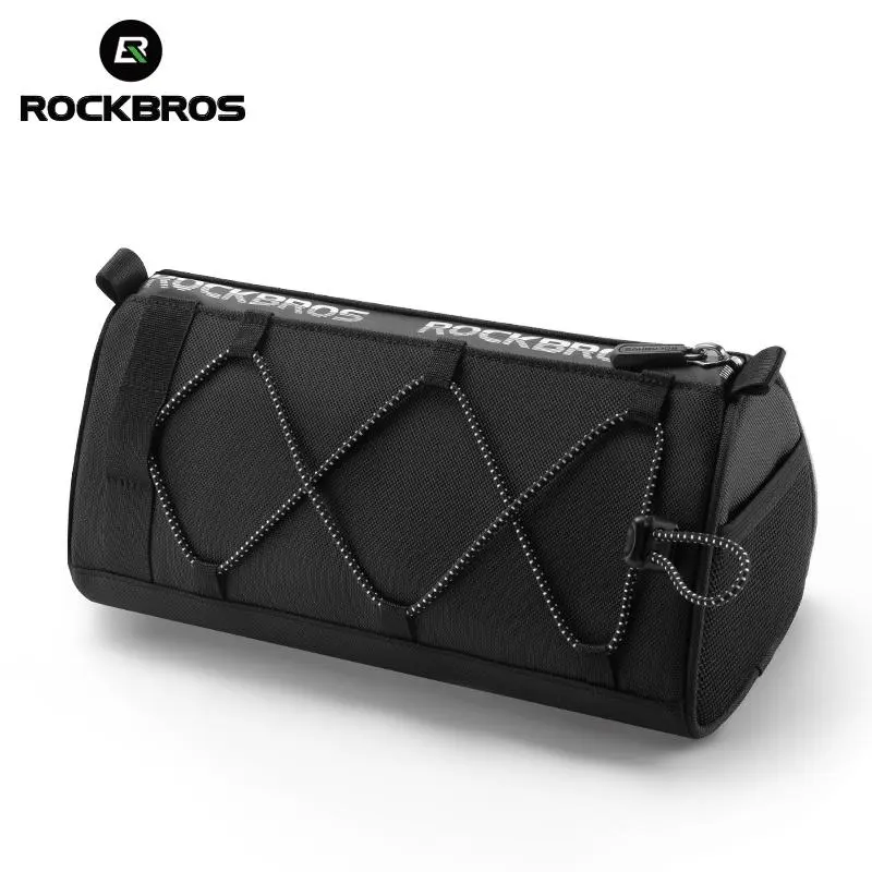 ROCKBROS 1.5L Reflective Bike Handlebar Bag, Compatible with MTB and Road Bikes