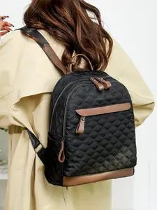 Women's Fashion Travel Backpack, Lightweight Book Bag, Commuter Shoulder Bag, Large Capacity, Casual Style, Trendy School Bag, Stylish Daypacks