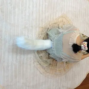 Cosplay realistic electric tail, Christmas gift, white