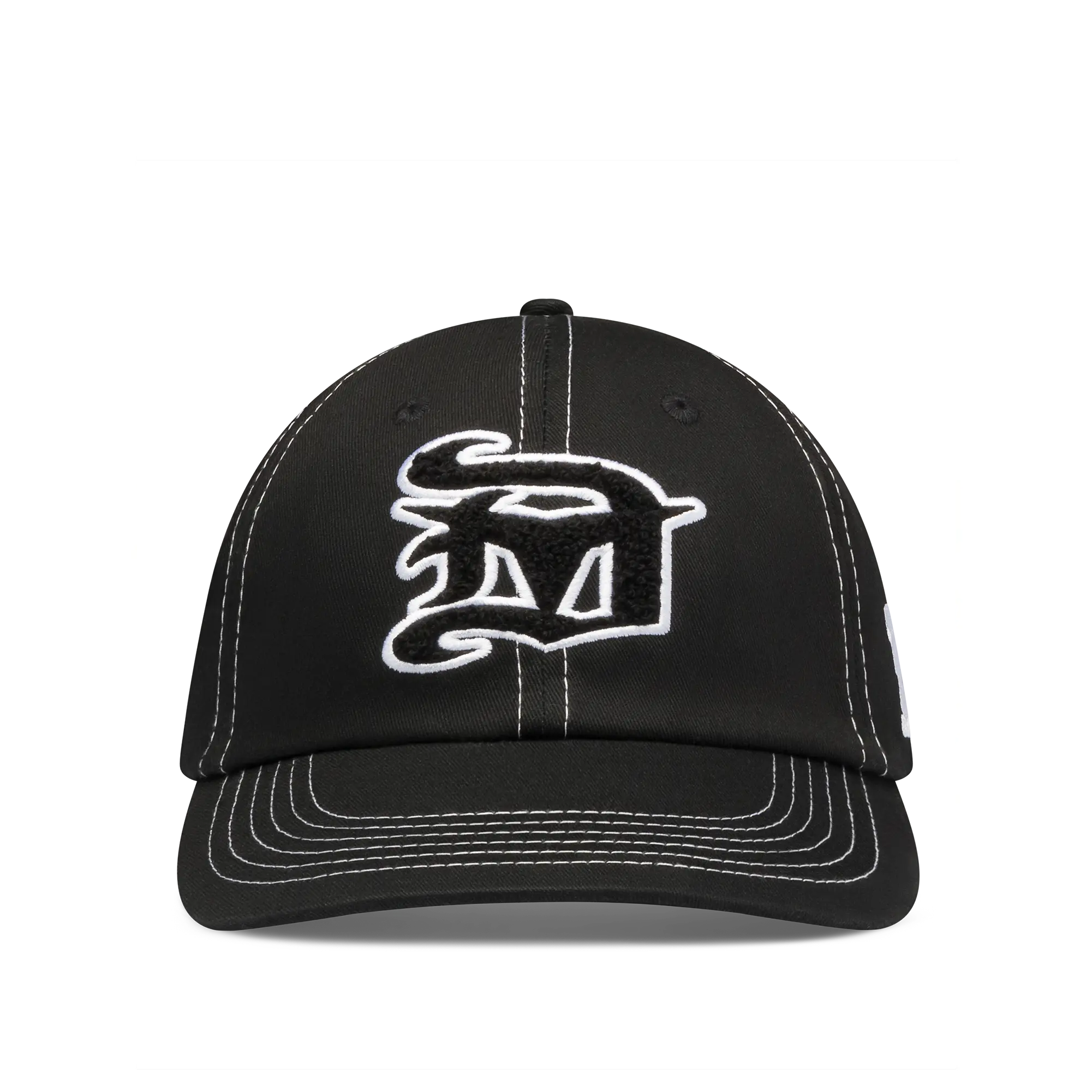 Chenille Detroit Snapback Cap (Phantom Black)
