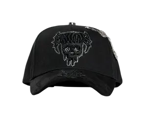 EL BARBAS HATS CRIME BLACK SNAPBACK HAT BARCRIME BKOUT