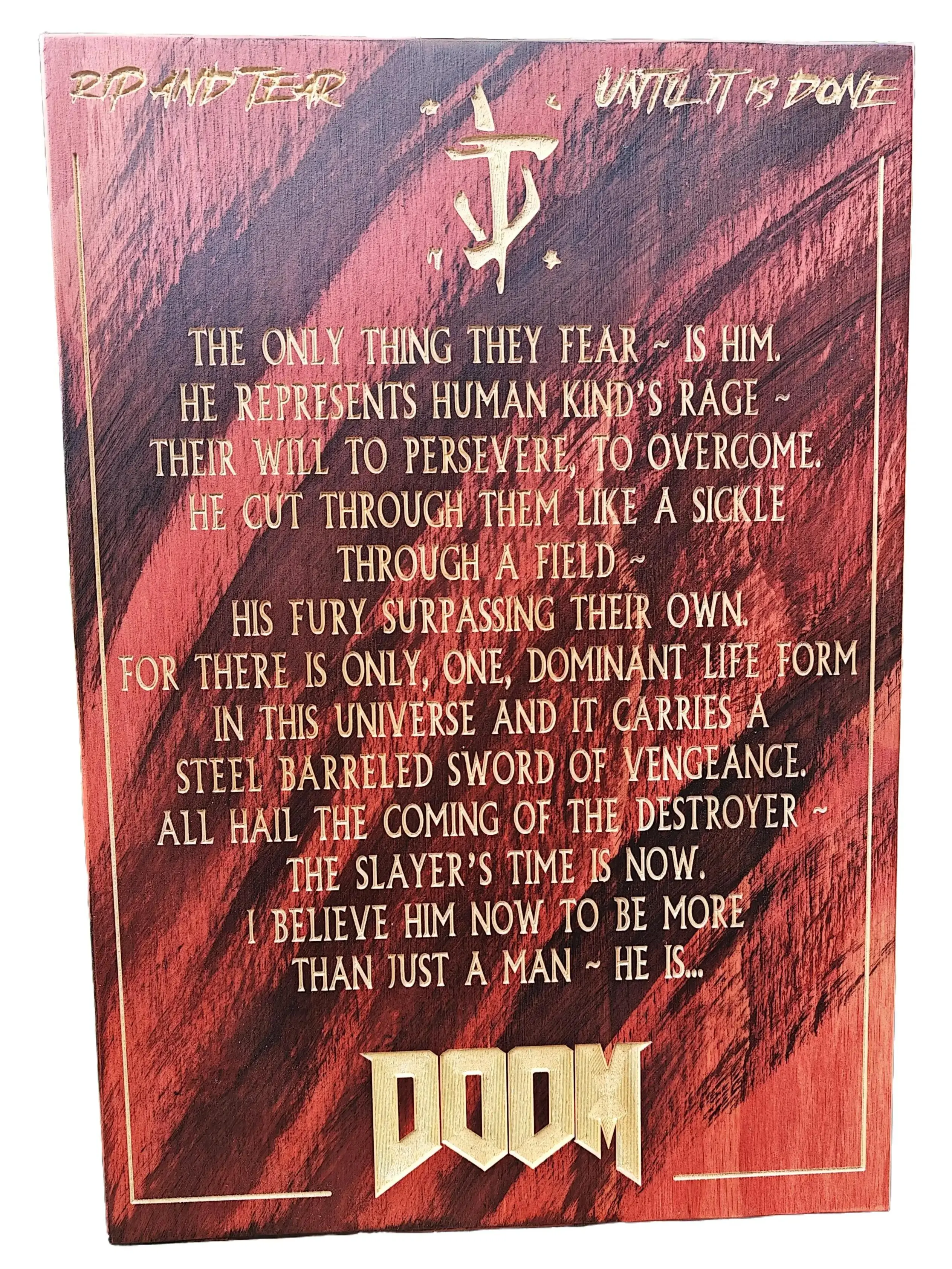 JP Customs Doom Slayer  Rip and Tear wall art