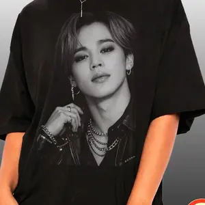 Jimin Tshirt,black and white MO0