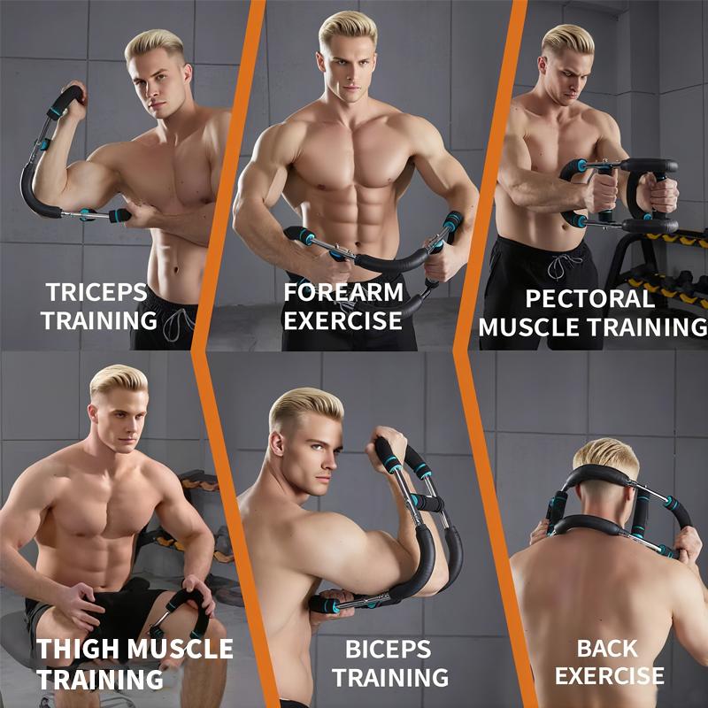 OVER SELF Twister Arm Trainer Twister Exerciser Chest press 45-90lb Adjustable Strengthen Arm and Shoulder Muscle Training Men's Fitness Trainer Detachable Portable Gym equipment for Home Workout Equipment