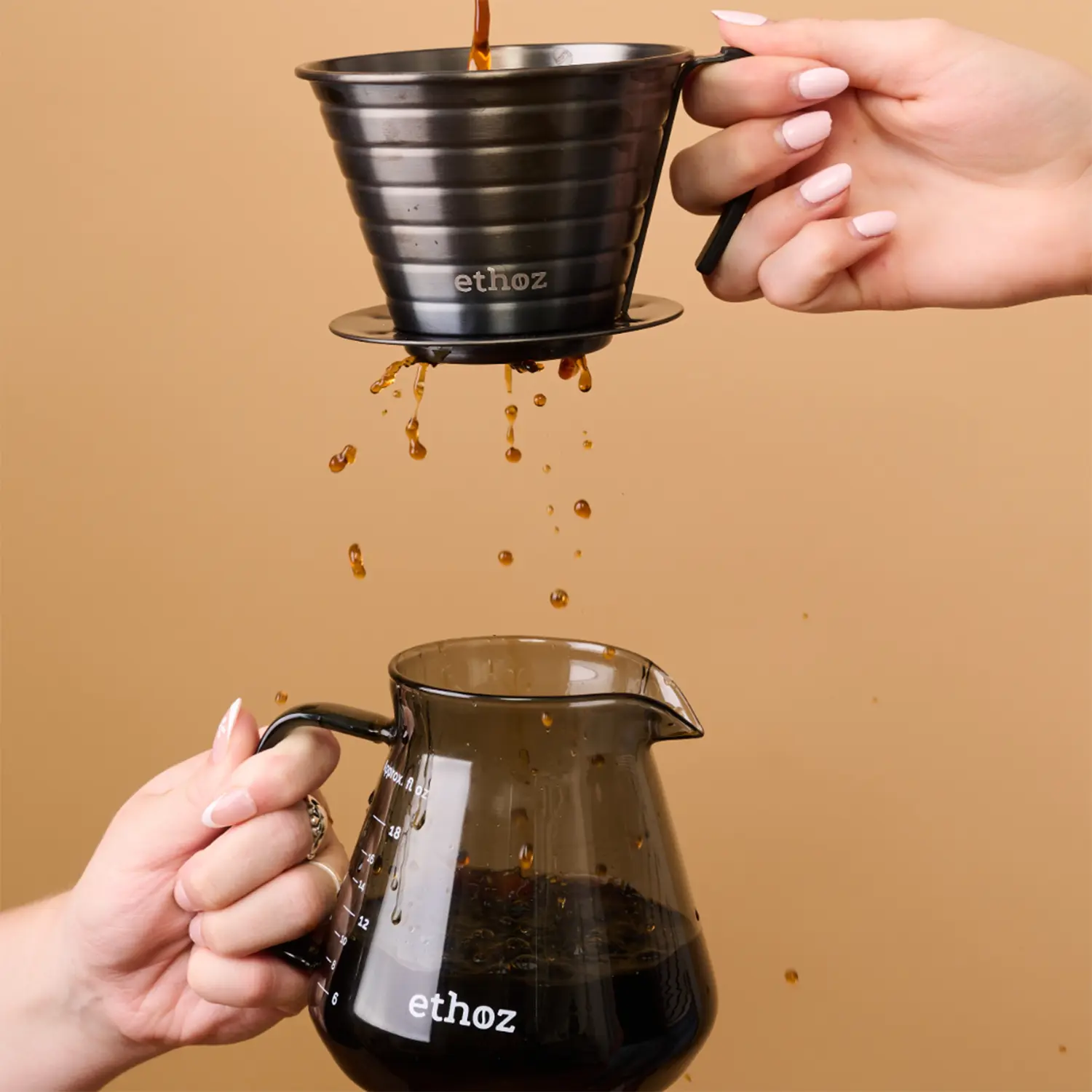 ethoz Pour Over & Glass Carafe Bundle | Brew & Serve Coffee Set