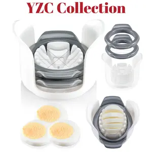 YZC Egg Slicer For Hard- Boiled Eggs - Multipurpose Strawberry Slicer Stainless Steel Wire Cutter - Dicer for Soft Fruit, Kitchen Plastic Utensils
