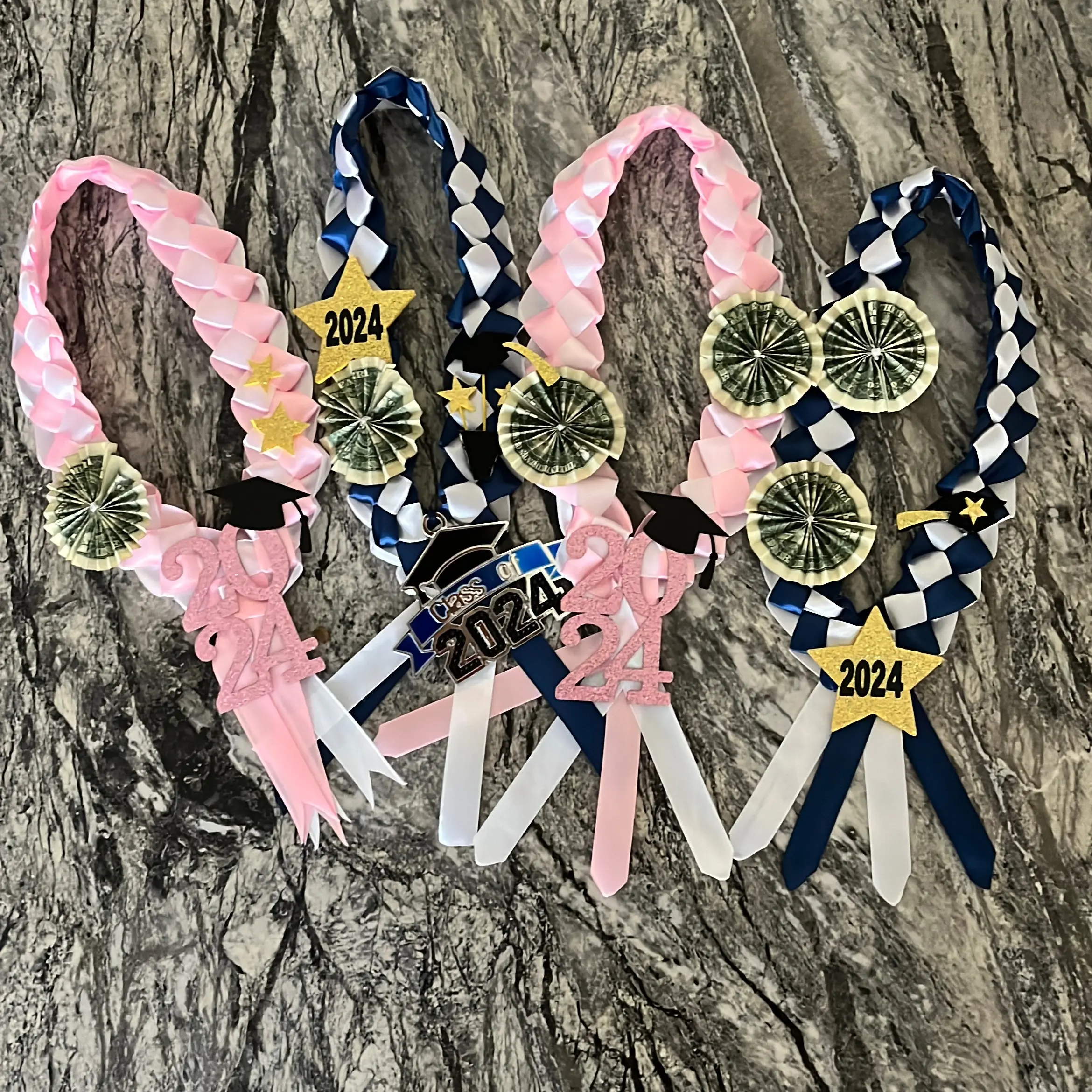 JUNIOR Graduation Ribbon Leis 2024 With Spirals