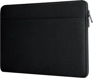 Laptop Sleeve Case with Accessory Pocket Padded Computer Carrying Pouch 13 to 14 inches Compatible with MacBook    Protective Laptop Cover for 13-14 Chromebook/Notebook/Tablet, Black