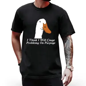 I Think I'll Deliberately Cause Trouble – Summer Casual T-Shirt, Stylish Round Neck
