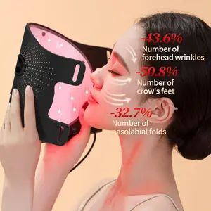AskMake Red Light Therapy LED Facial Silicone Mask for Skincare 3 Light Waves 260g Multiple Certifications