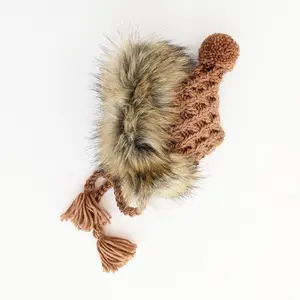 Knit Fur Bonnet - Pecan