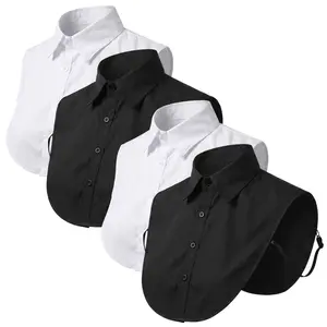 4 pcs Detachable Dickey Collar Fake Half Shirts Faux False Collar for Women Outfits Halloween Costume Accessories