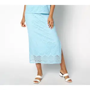 Me by Jennie Garth Petite Charlotte Lace Midi Skirt