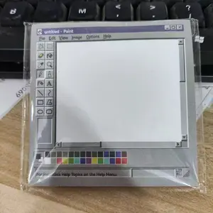 Retro Computer-Patterned Sticky Notes 2Pcs/1Bag Creative Office & School Notebooks Perfect Gift for Students & Teachers Reusable Labels Sticker Packs