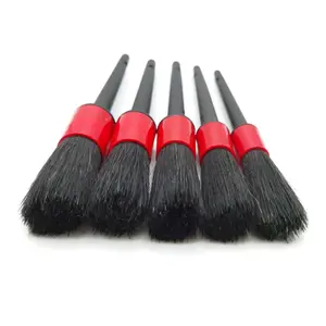 5-Piece Car Detailing Brush Set: Car Wash Brush, Wheel Cleaning Brush, Car Dusting Brush, Interior Brush