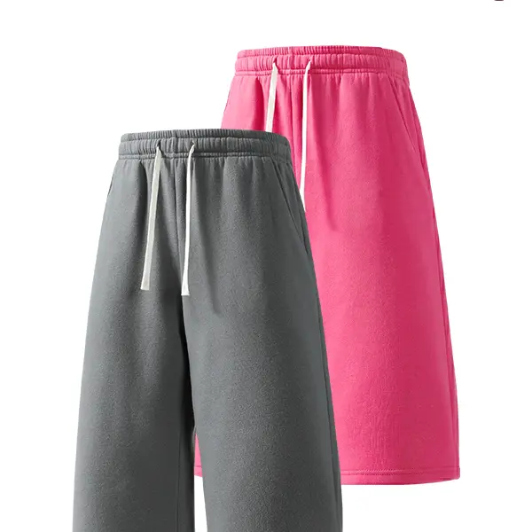 2-pack men’s summer casual shorts, 7/8 length, loose straight fit, adjustable drawstring elastic waistband, skin-friendly breathable fabric