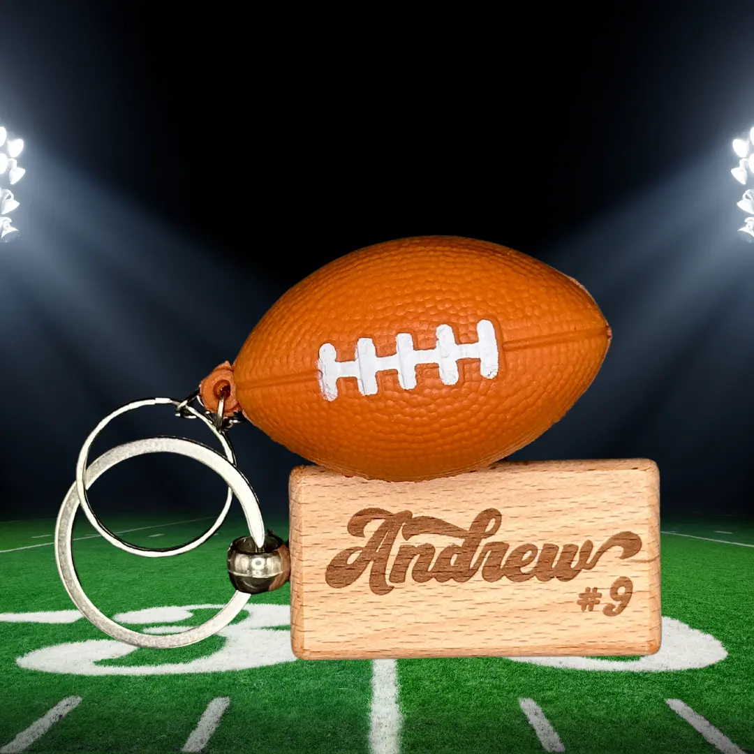 Football Personalized Keychain | Custom Gift | Bag Tag