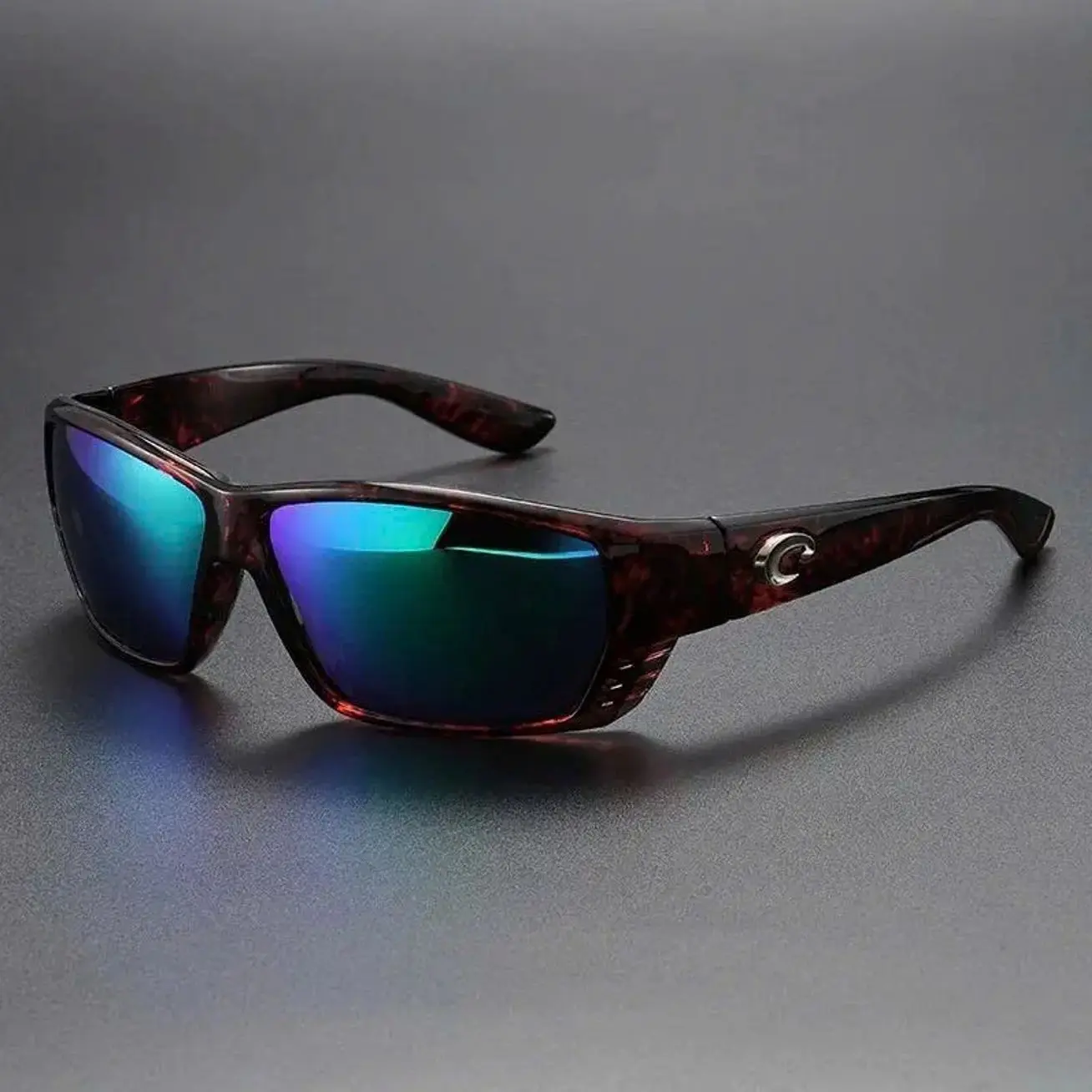 Costa Del Mar Tuna Alley Matte Black Frame/Grey Polarized Lenses 580P, COSTA Polarized Sunglasses Fashion Cycling Running Sun Glasses Unisex Outdoor Sport Polarized Goggles WPJ