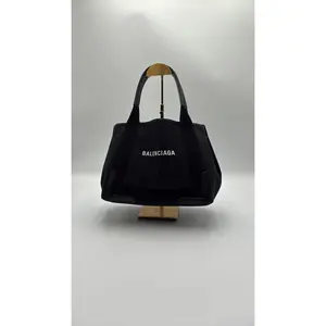 Pre-owned Leather Luxury Bags & Accessories Balenciaga Canvas Small Bag, Black Date Code: 33999331000W002122. Entrupy ID: 83YKMGC.