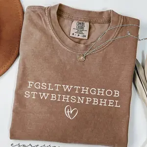 John 3:16 Bible Verse Shirt, Christian Acronym For God So Loved Comfort Colors® Tee, Faith Based Religious Gift, Worship Leader T-shirt