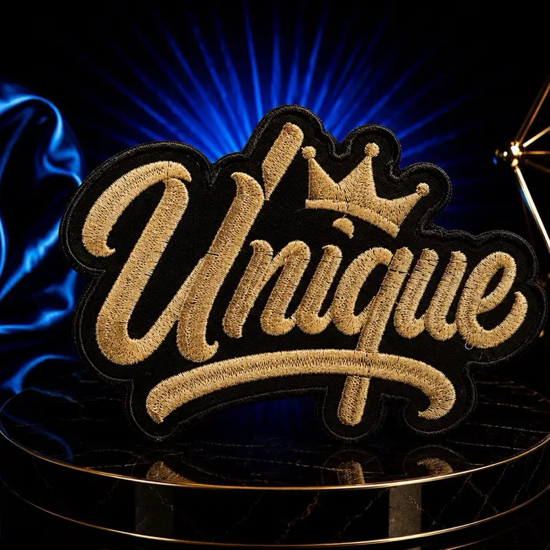 Unique Script-Word Iron-On Patch