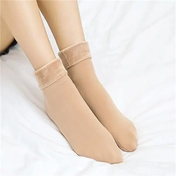 Autumn and winter socks women’s velvet thick socks Minimalist Stretchy