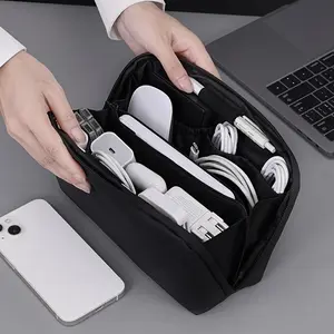 Digital Organizer Storage Bag, Portable Travel Digital Organizer, Multi Grid Storage Bag for Charging Cables, Camera Accessories, USB Drive, Tech Accessories Pouch