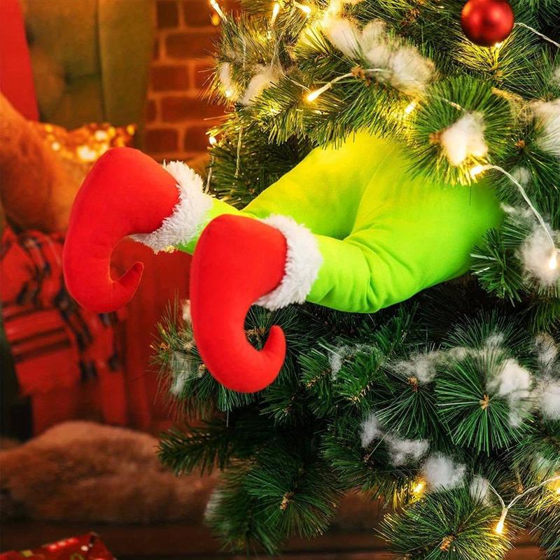 Christmas Tree Topper, 1 Count Cute Monster Leg Design Tree Topper ...