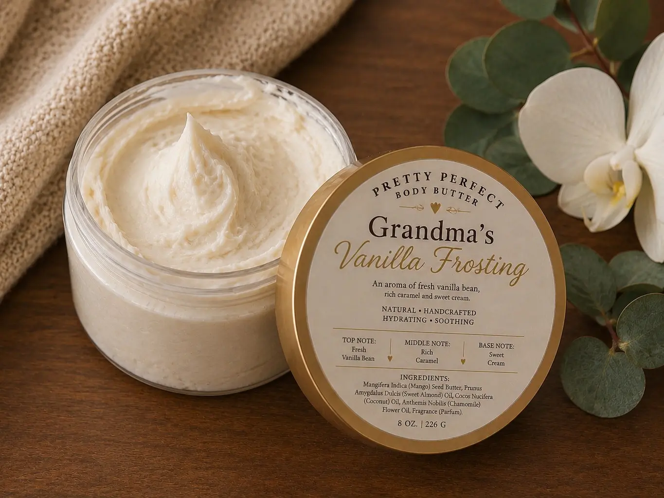Grandma's Vanilla Frosting Body Butter long-lasting all-day scent