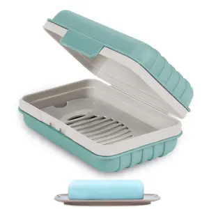 Soap Holder, Soap Dish 1 Pack, Bar Soap Holder for Shower, Travel Soap Case with Lid for Gym, Camping Essentials, Travel Size Toiletries, Leakproof