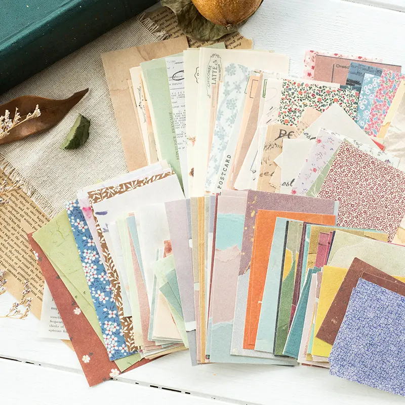 Yanji Craft Paper - Korean Retro Light Village House Garden Series, 6 Styles 60 Sheets Craft Base Paper for Journaling, Drawing, Scrapbooking, Creative Writing & Artistic Expression