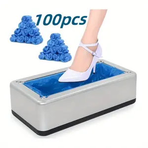 A Pack of 100 Disposable Shoe Covers Along with a Shoe Cover Dispenser, Available in Golden Or Silver. This Automatic Machine Is User-Friendly And Dependable, Making It Ideal for Homes, Shopping Centers, And Offices
