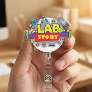 Lab Story 2026 Lab Week Badge Reel Clip, Laboratory Professional ID Holder 5W3