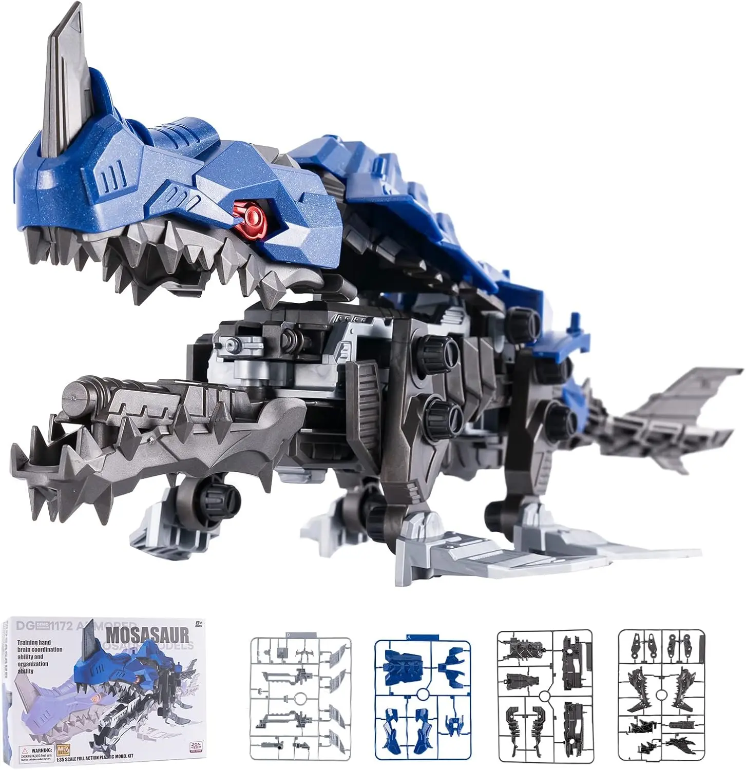 Automatic Walking Mosasaurus Dinosaur Robot  Science Kit, Homeschooling Educational Toy for Kids Age 8-12