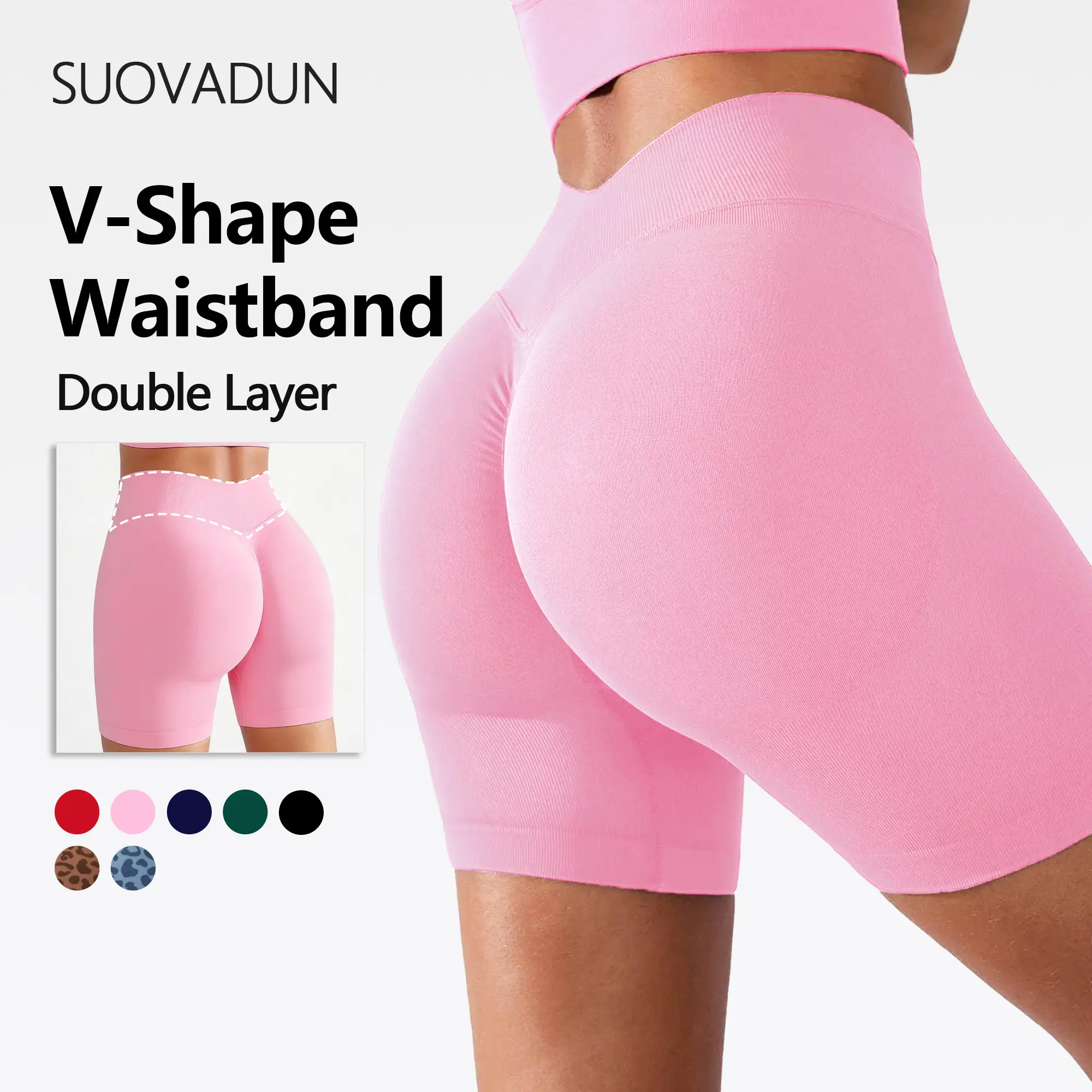 SUOVADUN Women’s Compression Shorts, Stretchy Performance Shorts for Sports and Gym Workouts#BeachOutfit #SummerOutfit #VacationOutfit #YogaShorts #DailyWear #FitnessClothing # yoga pants # hip lifting # gym activity XSL26056