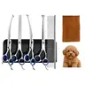 6-in-1 Pet Grooming Scissors Kit, Durable Stainless Steel Shears with Comb & Round Tips, Home Use Grooming Supplies for Dogs & Cats