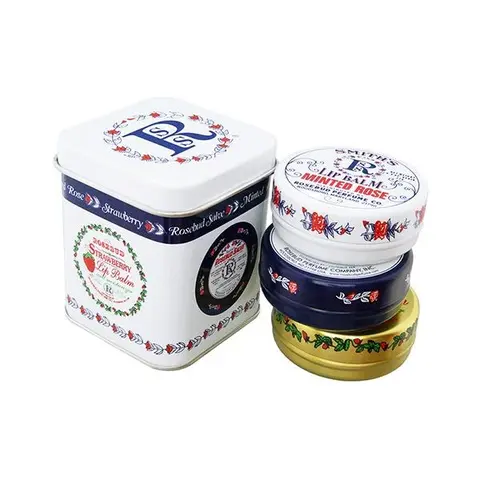 Rosebud Salve Three Lavish Layers Set Three 0.8 Ounce Lip Balms with Comfort Cottonseed Oil Nourishing Formula Delicate Rose Scent Luxury Skincare - Scented