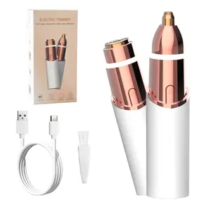 2 in 1 Facial & Eyebrow Hair Trimmer, Electric Eyebrow Trimmer, Lip Facial Body Hair Removal Tool, Facial Hair Care Tool, Electric Shaver Women, Eyebrow, Epilator Hair Remover