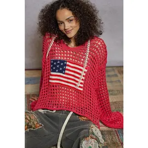 Pretty Girl Americana Hooded Sweater