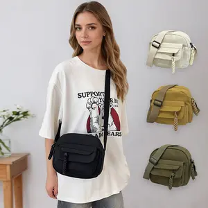 Practical Small Crossbody Bag for Women - Durable Canvas Satchel with Adjustable Strap & Zipper Pockets, Great for Christmas Gifts