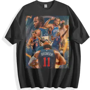 2026 Knicks Finals Basketball Vintage Graphic T Shirt Retro Style Soft Casual Short Sleeve Top For Men Classic Sports Fan Apparel Ideal For Game Day Outdoor Gatherings And Daily Wear