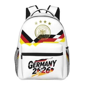 Casual Soccer2026 Outdoor Backpack 2026 World Football Laptop Daypack Cute Cartoon Germany Team Travel Bag for Travel Work Camping, Suitable for Men Women, Perfect for Festivals, Birthdays, Parties & Gifts