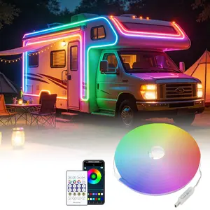 Neon Rope Lights, 16.4ft/5m RGB LED Strip, USB Powered, Waterproof, Music Sync, APP & Remote Control, Multi-Mode, Bedroom, Car, RV, Outdoor Decor, Led Lights Strips